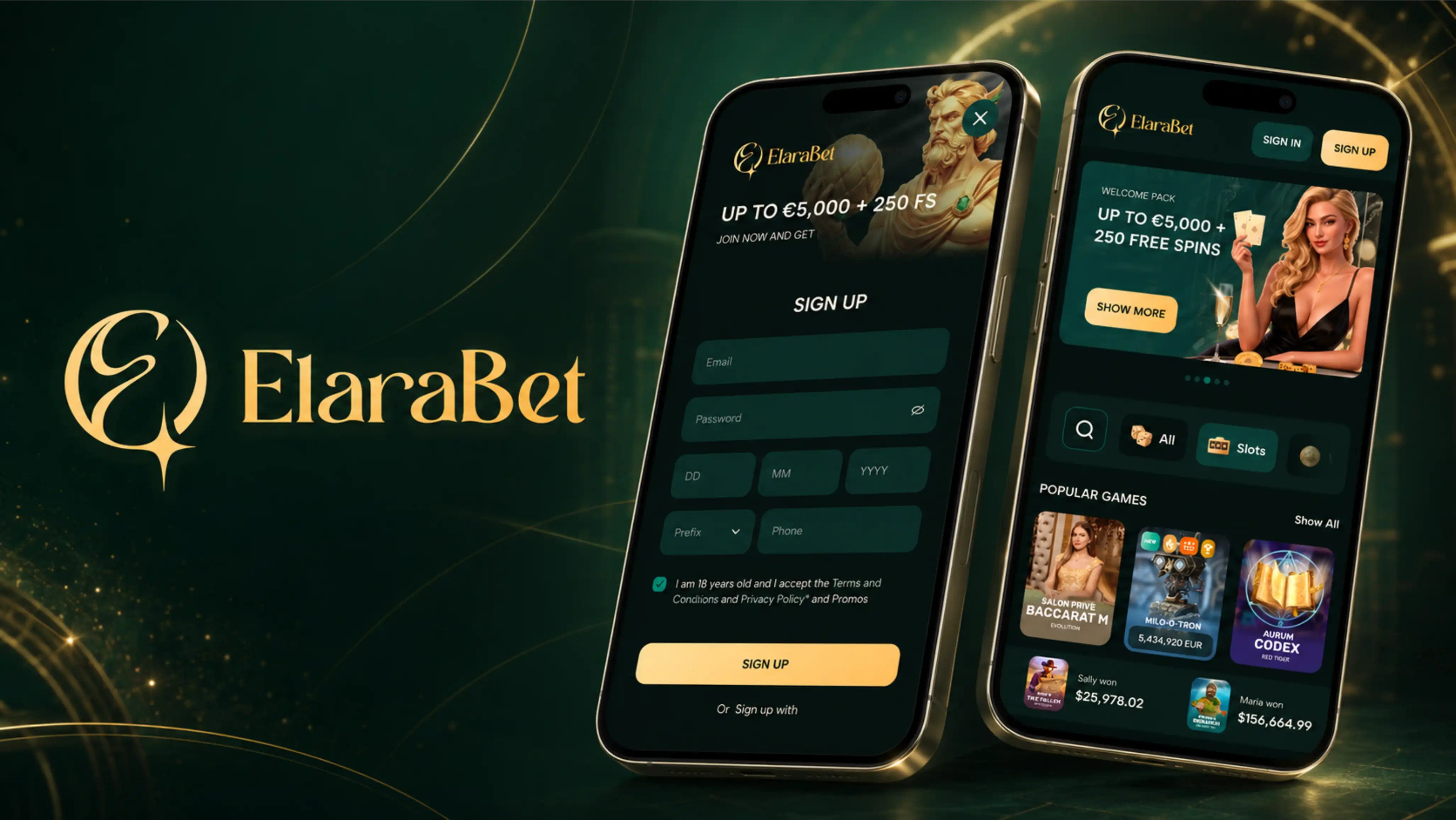 Elarabet Casino App-Screenshot